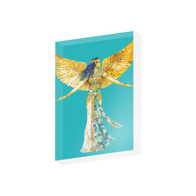 🇬🇧/🇩🇪 Isis – Soul Aqua Ray · Acrylic Blessing Block · Lichtbild für deinen Raum