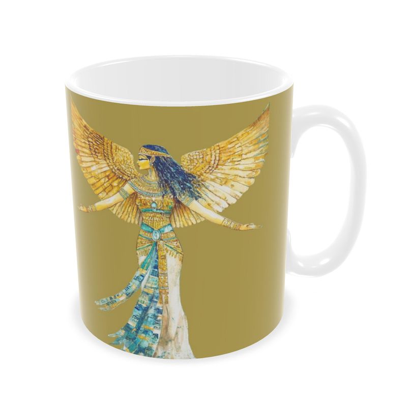 🇬🇧/🇩🇪 Isis – Temple Gold Light · Ceramic Mug · Keramik-Tasse für deine Auszeit