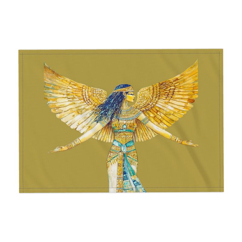 🇬🇧/🇩🇪 Isis – Temple Gold Light · Designer Fabric Placemat · Heilige Tischkunst
