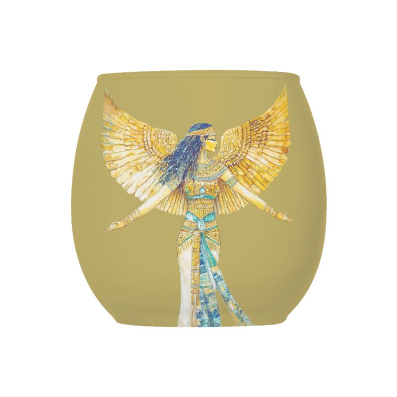 🇬🇧/🇩🇪 Isis – Temple Gold Light · Sacred Tealight Holder · Segenslicht