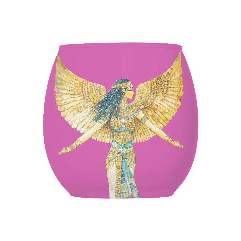 🇬🇧/🇩🇪 Isis – Heart Rose Flame · Sacred Tealight Holder · Segenslicht