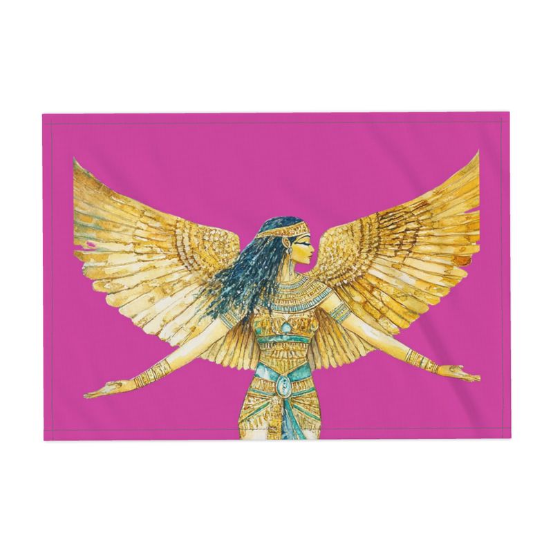 🇬🇧/🇩🇪 Isis – Heart Rose Flame · Designer Fabric Placemat · Heilige Tischkunst