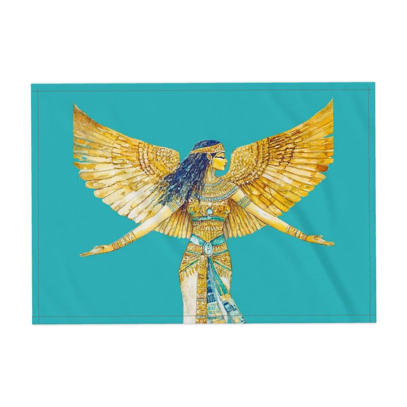 🇬🇧/🇩🇪 Isis – Soul Aqua Ray · Designer Fabric Placemat · Heilige Tischkunst