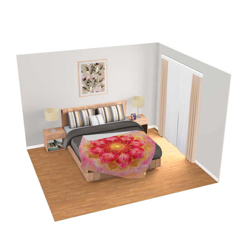 Crimson Glow - Single Layer Blanket square