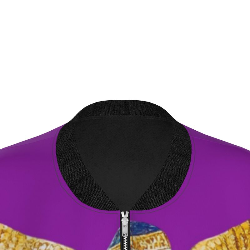 Isis Mystic Violet Flame 🇬🇧 Designer Bomber Jacket for Women 🇩🇪 Damen Designer Bomberjacke