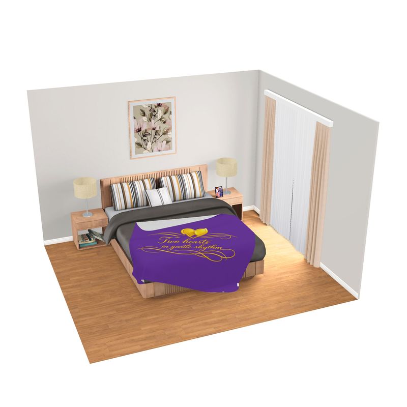 2 Hearts Verse Leichte Decke quadratisch