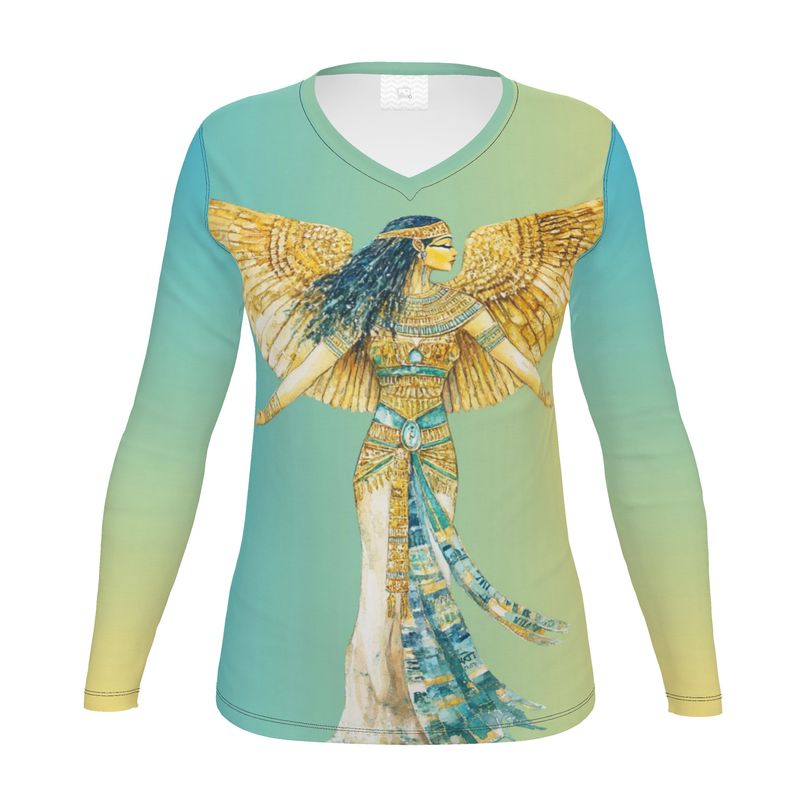 Isis Emerald Waters  🇬🇧 Designer Women’s Long Sleeve Shirt  🇩🇪 Designer Damen-Langarmshirt