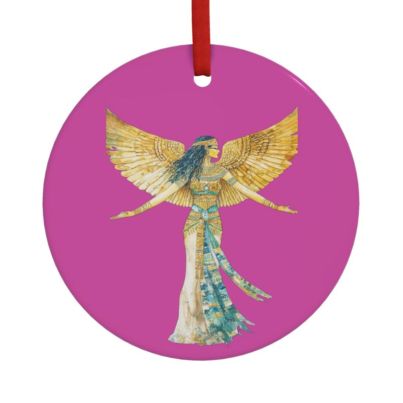 🇬🇧/🇩🇪 Isis – Heart Rose Flame · Sacred Ornament · Lichtergruß zum Fest