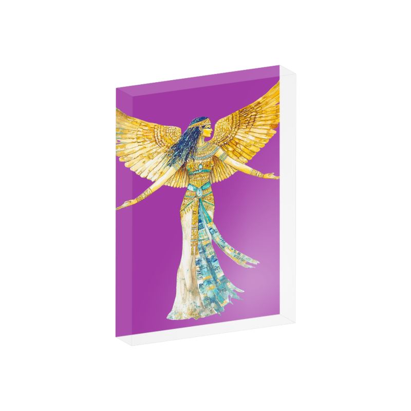 🇬🇧/🇩🇪 Isis – Mystic Violet Flame · Acrylic Blessing Block · Lichtbild für deinen Raum
