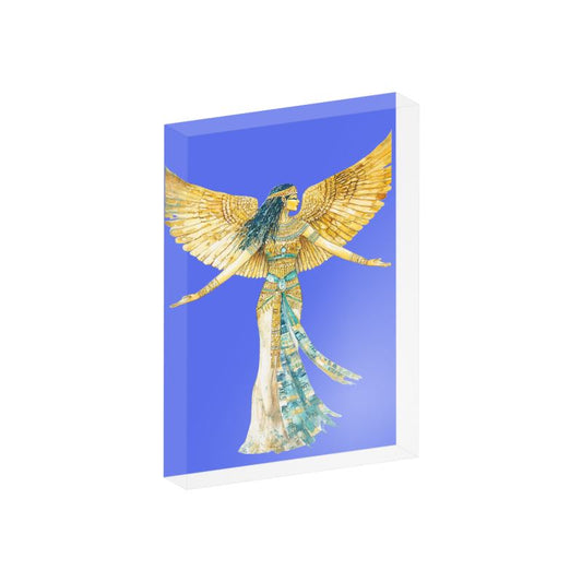 🇬🇧/🇩🇪 Isis – Royal Blue Radiance · Acrylic Blessing Block · Lichtbild für deinen Raum