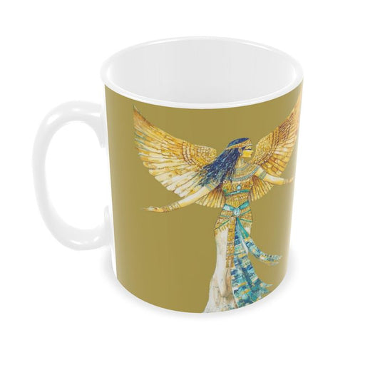 🇬🇧/🇩🇪 Isis – Temple Gold Light · Ceramic Mug · Keramik-Tasse für deine Auszeit
