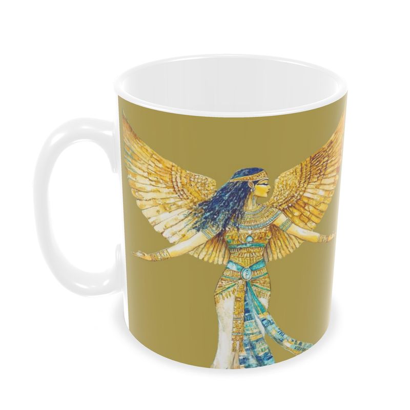 🇬🇧/🇩🇪 Isis – Temple Gold Light · Ceramic Mug · Keramik-Tasse für deine Auszeit