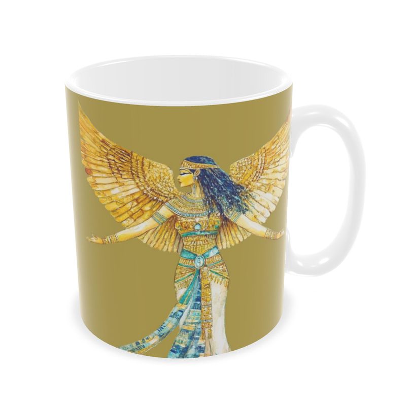 🇬🇧/🇩🇪 Isis – Temple Gold Light · Ceramic Mug · Keramik-Tasse für deine Auszeit