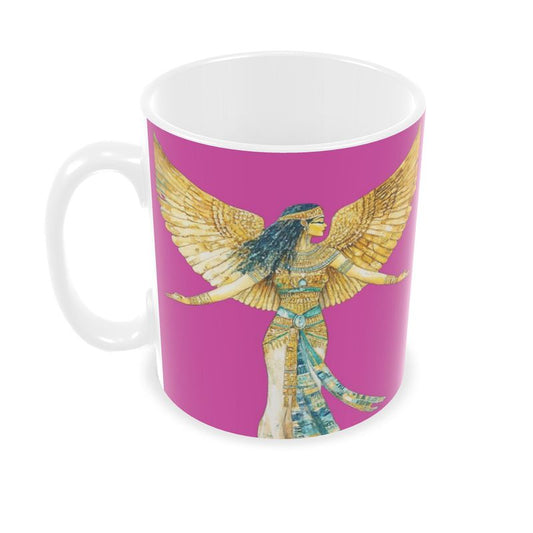 🇬🇧/🇩🇪 Isis – Heart Rose Flame · Ceramic Mug · Keramik-Tasse für deine Auszeit