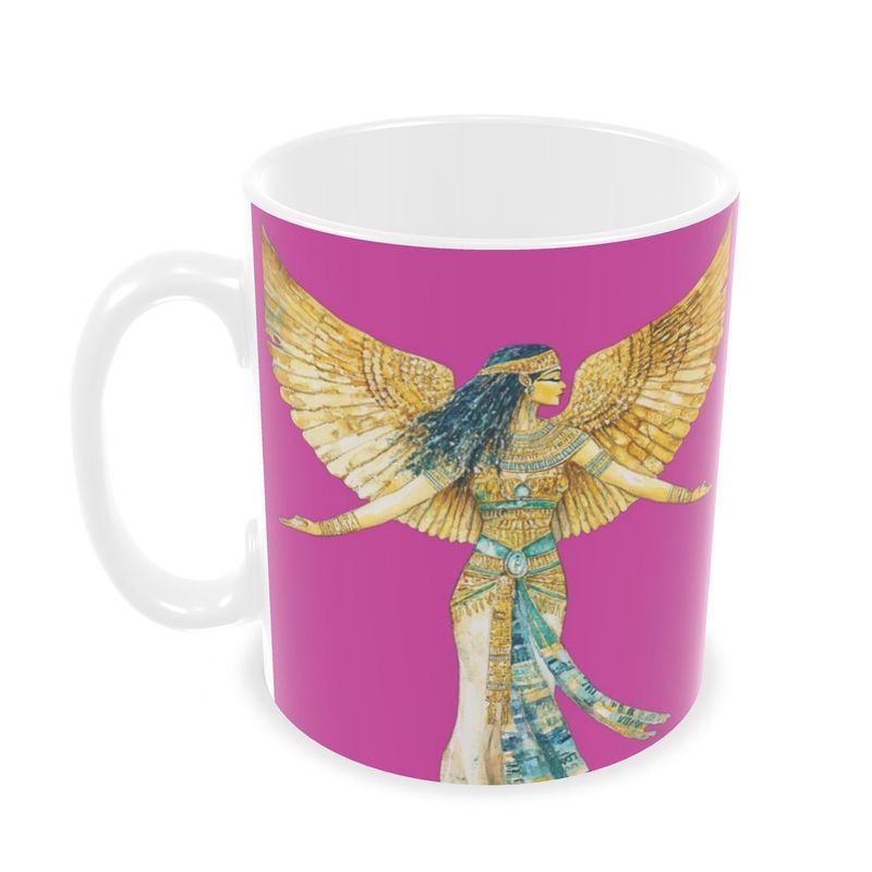 🇬🇧/🇩🇪 Isis – Heart Rose Flame · Ceramic Mug · Keramik-Tasse für deine Auszeit