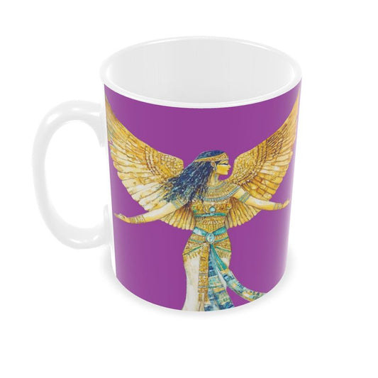 🇬🇧/🇩🇪 Isis – Mystic Violet Flame · Ceramic Mug · Keramik-Tasse für deine Auszeit