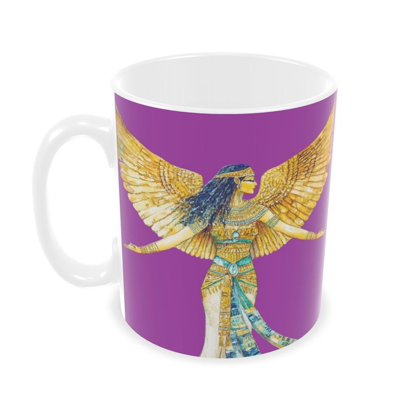 🇬🇧/🇩🇪 Isis – Mystic Violet Flame · Ceramic Mug · Keramik-Tasse für deine Auszeit