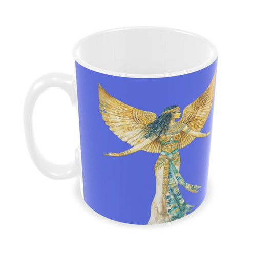 🇬🇧/🇩🇪 Isis – Royal Blue Radiance · Ceramic Mug · Keramik-Tasse für deine Auszeit