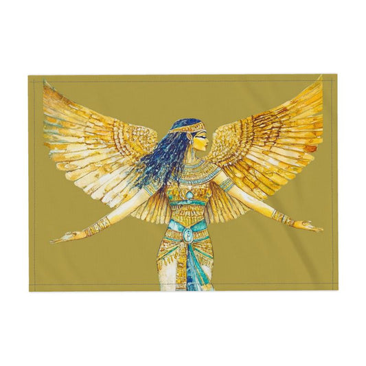 🇬🇧/🇩🇪 Isis – Temple Gold Light · Designer Fabric Placemat · Heilige Tischkunst