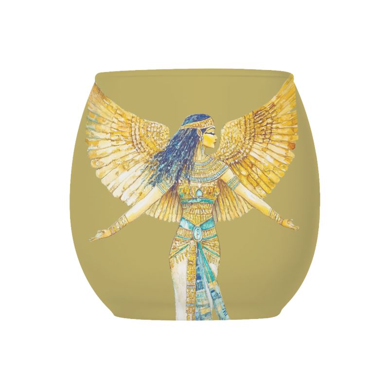 🇬🇧/🇩🇪  Isis – Temple Gold Light · Sacred Tealight Holder · Segenslicht