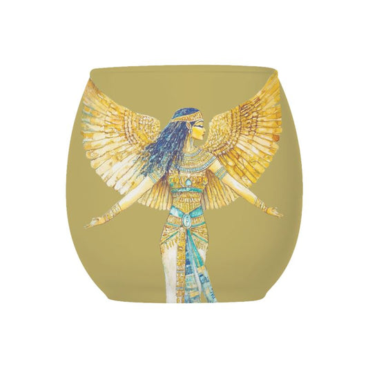 🇬🇧/🇩🇪  Isis – Temple Gold Light · Sacred Tealight Holder · Segenslicht