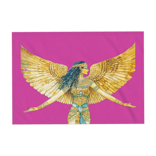 🇬🇧/🇩🇪 Isis – Heart Rose Flame · Designer Fabric Placemat · Heilige Tischkunst