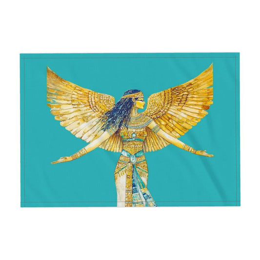 🇬🇧/🇩🇪 Isis – Soul Aqua Ray · Designer Fabric Placemat · Heilige Tischkunst