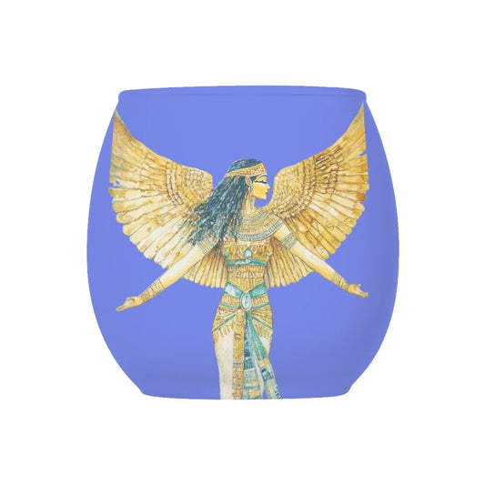 🇬🇧/🇩🇪  Isis – Royal Blue Radiance · Sacred Tealight Holder · Segenslicht