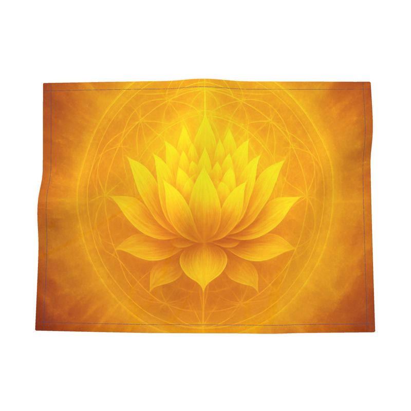 Golden Lotus Fabric Placemat
