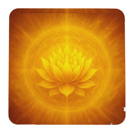 Golden Lotus - Single Layer Blanket Square