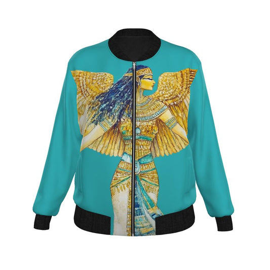 Isis Soul Aqua Ray 🇬🇧 Designer Bomber Jacket for Women 🇩🇪 Damen Designer Bomberjacke