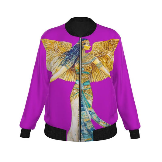Isis Fuchsia Flame 🇬🇧 Designer Bomber Jacket for Women 🇩🇪 Damen Designer Bomberjacke