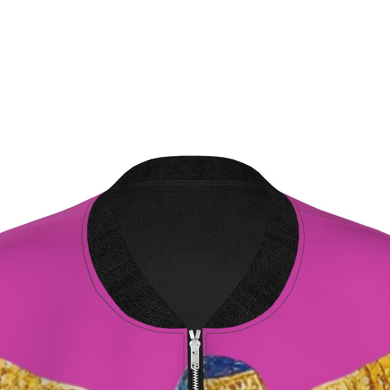 Isis Heart Rose Flame 🇬🇧 Designer Bomber Jacket for Women 🇩🇪 Damen Designer Bomberjacke