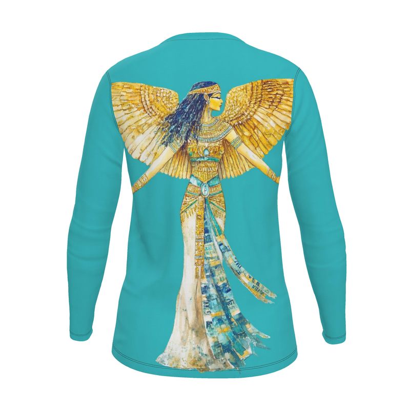 Isis Soul Aqua Ray 🇬🇧 Designer Women’s Long Sleeve Shirt  🇩🇪 Designer Damen-Langarmshirt