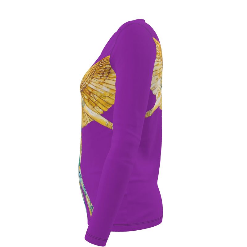 Isis Mystic Violet Flame  🇬🇧 Designer Women’s Long Sleeve Shirt  🇩🇪 Designer Damen-Langarmshirt