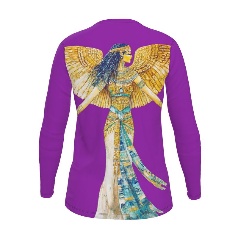 Isis Mystic Violet Flame  🇬🇧 Designer Women’s Long Sleeve Shirt  🇩🇪 Designer Damen-Langarmshirt