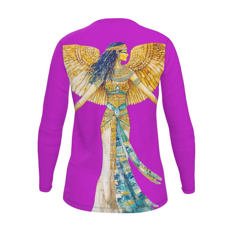 Isis Fuchsia Flame 🇬🇧 Designer Women’s Long Sleeve Shirt  🇩🇪 Designer Damen-Langarmshirt
